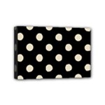 Polka Dots - Pearl Brown on Black Mini Canvas 6  x 4  (Stretched)
