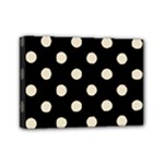 Polka Dots - Pearl Brown on Black Mini Canvas 7  x 5  (Stretched)