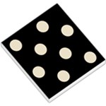 Polka Dots - Pearl Brown on Black Small Memo Pads