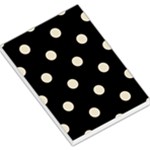 Polka Dots - Pearl Brown on Black Large Memo Pads