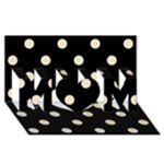 Polka Dots - Pearl Brown on Black MOM 3D Greeting Card (8x4)