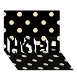 Polka Dots - Pearl Brown on Black HOPE 3D Greeting Card (7x5)