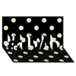 Polka Dots - Pearl Brown on Black #1 DAD 3D Greeting Card (8x4)