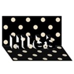 Polka Dots - Pearl Brown on Black HUGS 3D Greeting Card (8x4)
