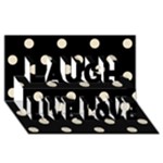 Polka Dots - Pearl Brown on Black Laugh Live Love 3D Greeting Card (8x4)