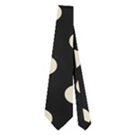 Polka Dots - Pearl Brown on Black Necktie (Two Side)