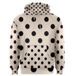 Polka Dots - Black on Almond Brown Men s Pullover Hoodie