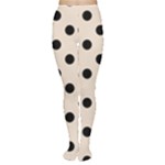 Polka Dots - Black on Almond Brown Women s Tights