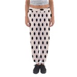 Polka Dots - Black on Almond Brown Women s Jogger Sweatpants