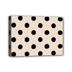 Polka Dots - Black on Almond Brown Mini Canvas 7  x 5  (Stretched)