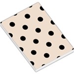 Polka Dots - Black on Almond Brown Large Memo Pads