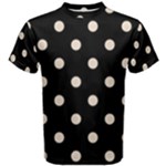 Polka Dots - Almond Brown on Black Men s Cotton Tee