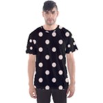 Polka Dots - Almond Brown on Black Men s Sport Mesh Tee