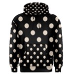 Polka Dots - Almond Brown on Black Men s Pullover Hoodie