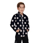 Polka Dots - Almond Brown on Black Wind Breaker (Kids)