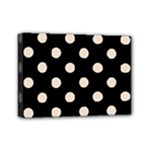 Polka Dots - Almond Brown on Black Mini Canvas 7  x 5  (Stretched)