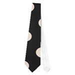 Polka Dots - Almond Brown on Black Necktie (One Side)