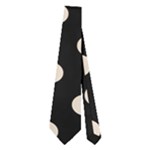 Polka Dots - Almond Brown on Black Necktie (Two Side)