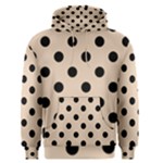 Polka Dots - Black on Pastel Brown Men s Pullover Hoodie