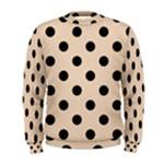 Polka Dots - Black on Pastel Brown Men s Sweatshirt