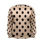 Polka Dots - Black on Pastel Brown Women s Sweatshirt