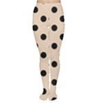 Polka Dots - Black on Pastel Brown Women s Tights