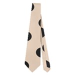 Polka Dots - Black on Pastel Brown Necktie (Two Side)