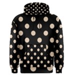 Polka Dots - Pastel Brown on Black Men s Pullover Hoodie
