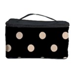 Polka Dots - Pastel Brown on Black Cosmetic Storage Case