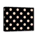 Polka Dots - Pastel Brown on Black Deluxe Canvas 14  x 11  (Stretched)