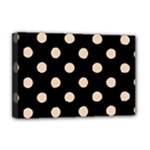 Polka Dots - Pastel Brown on Black Deluxe Canvas 18  x 12  (Stretched)