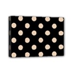 Polka Dots - Pastel Brown on Black Mini Canvas 7  x 5  (Stretched)