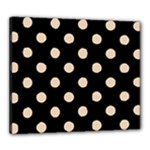 Polka Dots - Pastel Brown on Black Canvas 24  x 20  (Stretched)