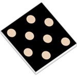 Polka Dots - Pastel Brown on Black Small Memo Pads