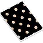 Polka Dots - Pastel Brown on Black Large Memo Pads
