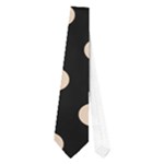 Polka Dots - Pastel Brown on Black Necktie (One Side)