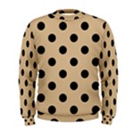 Polka Dots - Black on Tan Brown Men s Sweatshirt