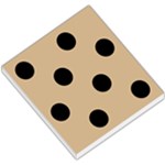 Polka Dots - Black on Tan Brown Small Memo Pads