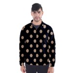 Polka Dots - Tan Brown on Black Wind Breaker (Men)