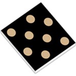 Polka Dots - Tan Brown on Black Small Memo Pads