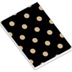 Polka Dots - Tan Brown on Black Large Memo Pads