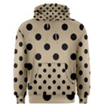 Polka Dots - Black on Khaki Brown Men s Pullover Hoodie