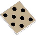 Polka Dots - Black on Khaki Brown Small Memo Pads