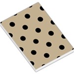 Polka Dots - Black on Khaki Brown Large Memo Pads