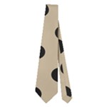 Polka Dots - Black on Khaki Brown Necktie (Two Side)