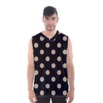Polka Dots - Khaki Brown on Black Men s Basketball Tank Top