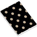 Polka Dots - Khaki Brown on Black Large Memo Pads