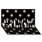 Polka Dots - Khaki Brown on Black #1 MOM 3D Greeting Cards (8x4)