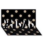 Polka Dots - Khaki Brown on Black #1 DAD 3D Greeting Card (8x4)