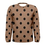 Polka Dots - Black on French Beige Men s Long Sleeve T-shirt